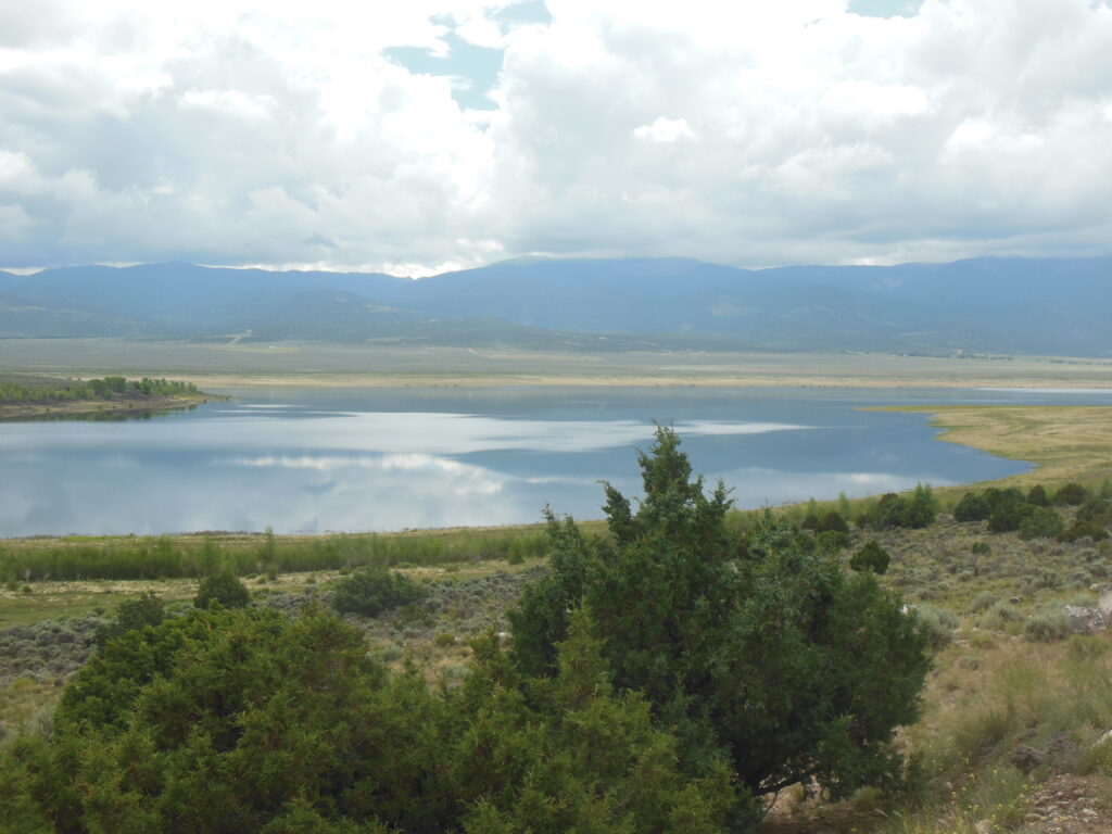 gorgeous lakefront view of the sanchez reservoir on the wild horse mesa